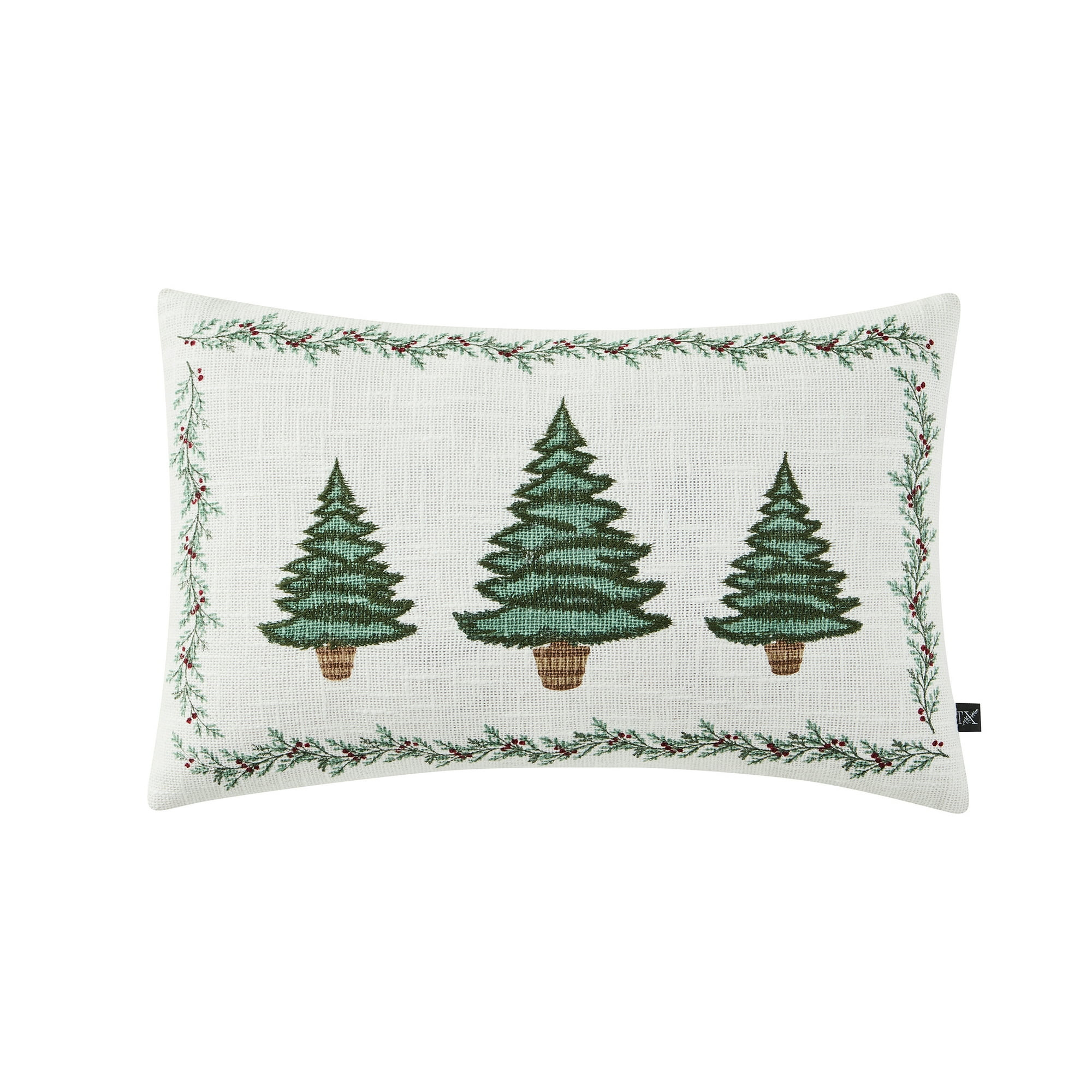 My Texas House 14" x 22" Ivory Trees Cotton Holiday Decorative Pillow | Walmart (US)
