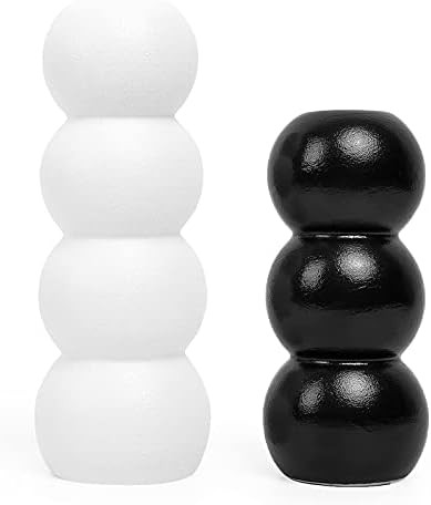 Samawi Set of 2 Ceramic Vase Black Vase Black Ceramic Vase Black Decor Black Vases Home Decor Decora | Amazon (US)