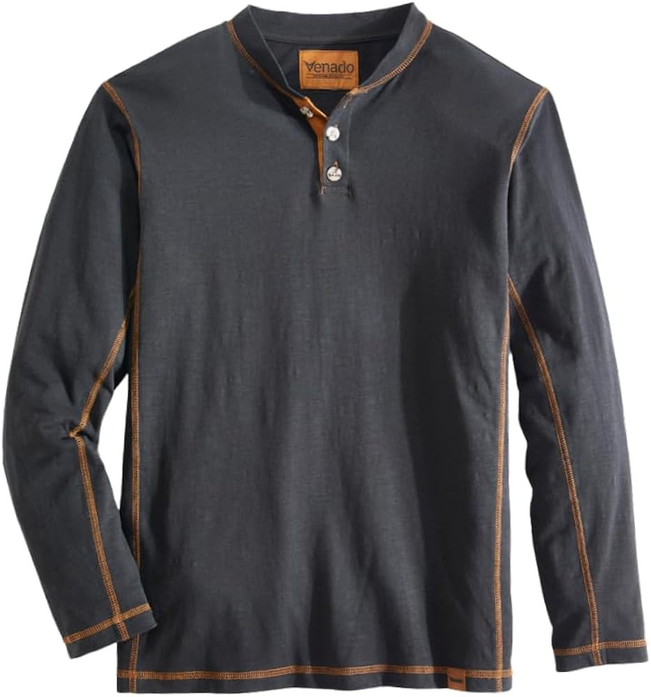 Venado Henley Long Sleeve Shirts for Men - Mens Henley with Flex Material | Amazon (US)