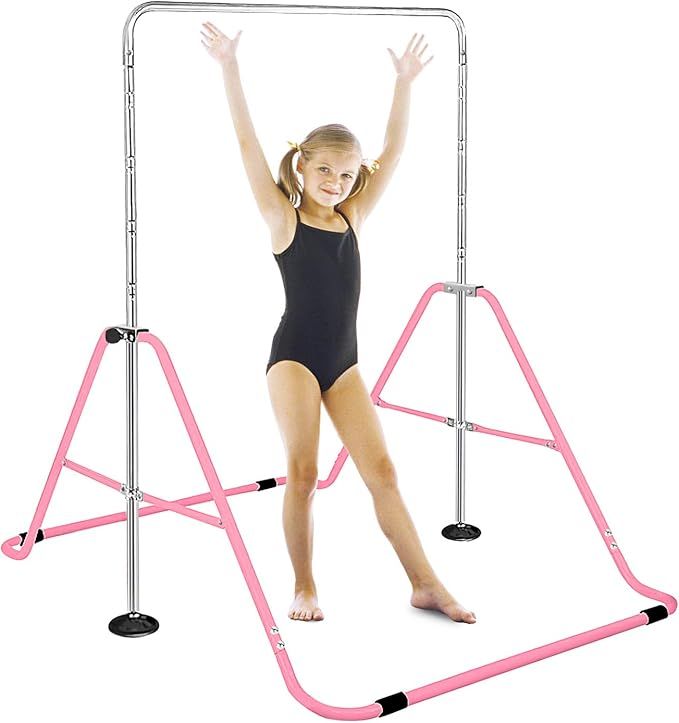 FBSPORT Gymnastics Bar for Kids，Adjustable Height Gymnastic Horizontal Bars,Junior Training Bar... | Amazon (US)