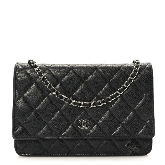 CHANEL Caviar Quilted Wallet on Chain WOC Black | FASHIONPHILE | FASHIONPHILE (US)