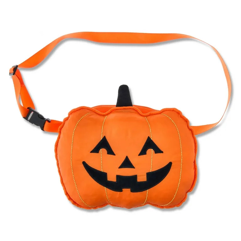 Plush Jack-o'-Lantern Zippered Bag, Halloween by Way To Celebrate | Walmart (US)