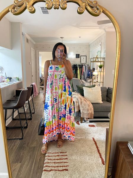 Colorful sundress. Snagged this dress from Marshall’s for $25. You can grab this same dress from Petal and Pup. 

Wearing a size medium for reference. 

#LTKSeasonal #LTKStyleTip #LTKFindsUnder50