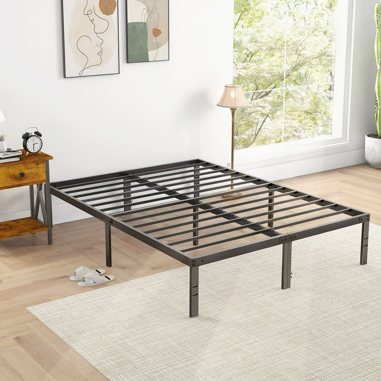 edx Bed Frame - Full Size Heavy Duty Platform Bed with Underbed Storage, 14-Inch High Steel Slat ... | Walmart (US)