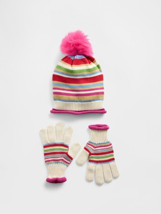 Kids Pom Hat & Gloves Set | Gap (CA)