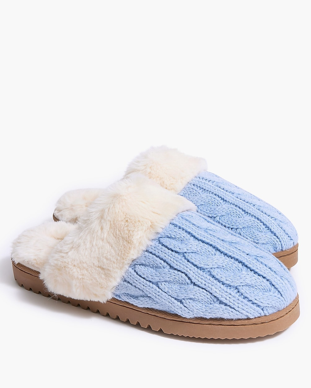 Cable-knit scuff slippers | J.Crew Factory