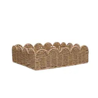 15" Brown Spring Woven Scallop Decorative Tray by Ashland® | Michaels | Michaels Stores