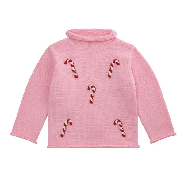 Candy Cane Rollneck Toddler Sweater | Mud Pie