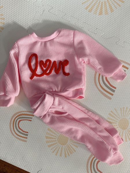 Love is in the air! This is the cutest Valentine’s Day baby outfit. Pink and red never looked so cute. 

#LTKbaby #LTKfamily #LTKSeasonal