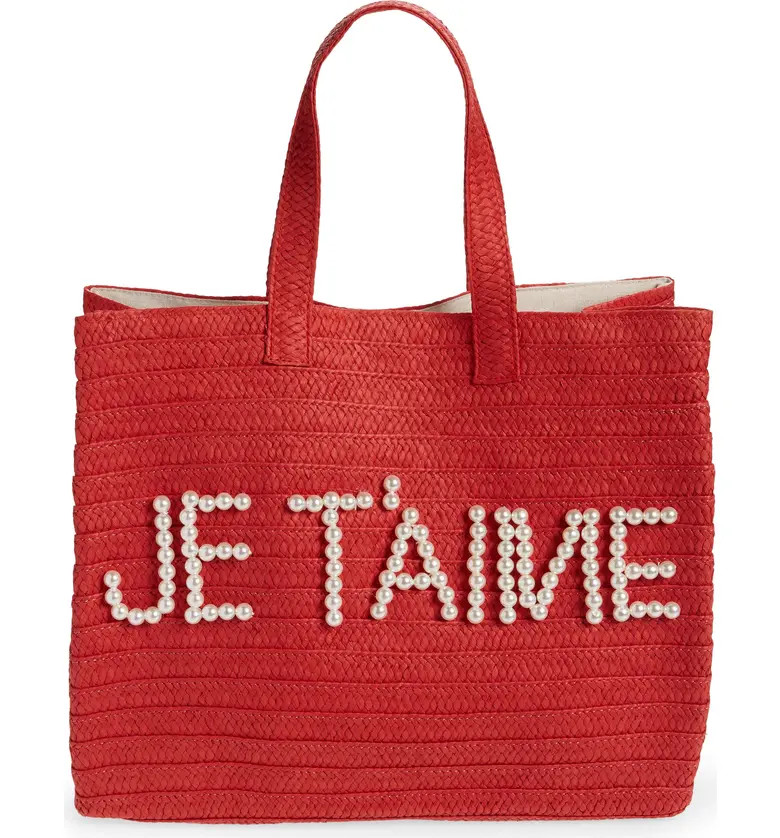btb Los Angeles Je T-aime Straw Tote | Nordstrom | Nordstrom