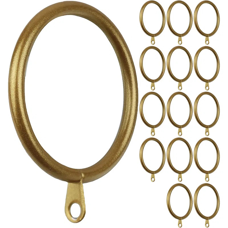 Meriville 14 Pcs Metal Curtain Rings With Eyelets "& Reviews" | Wayfair | Wayfair North America