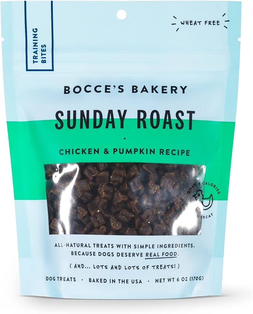 Bocce's Bakery Training Treats for Dogs, Wheat-Free Dog Treats, Made with Real Ingredients, Baked... | Amazon (US)