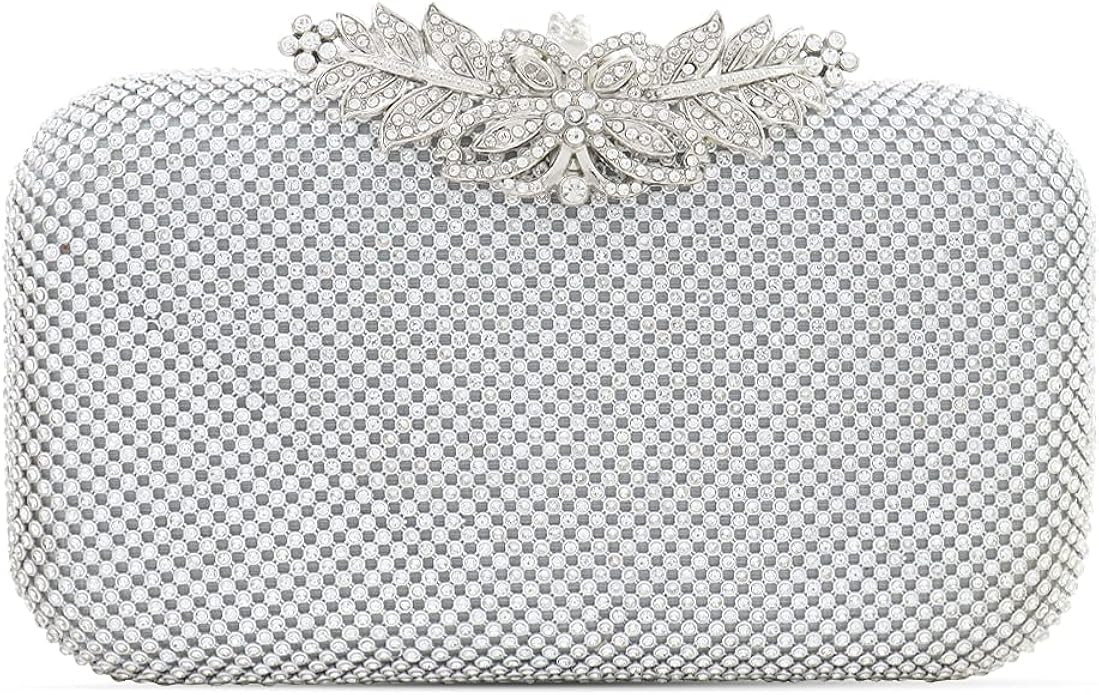 Women Evening Handbag Rhinestone Crystal Purse and Clutch Purses for Women Elegant Formal Evening... | Amazon (US)