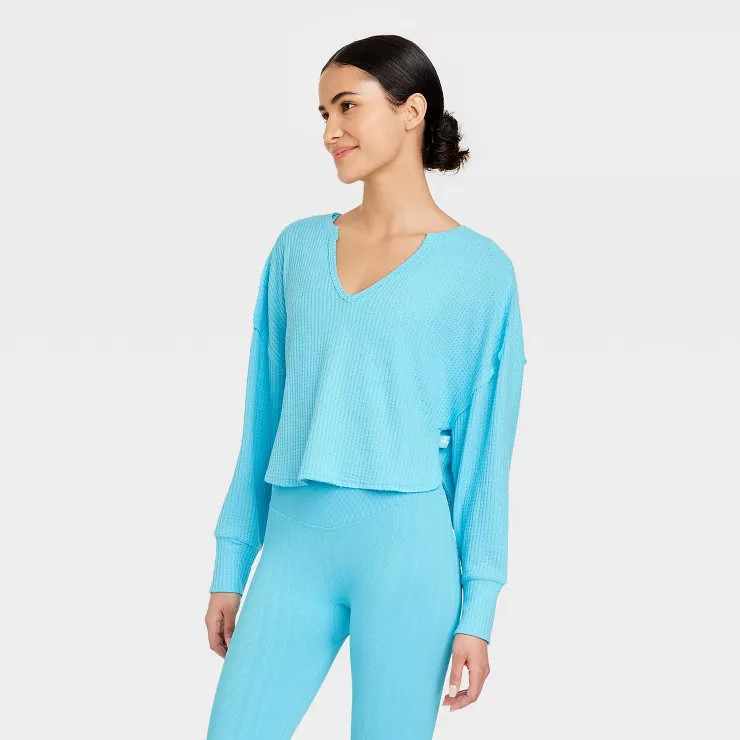 Women's Waffle Long Sleeve Top - JoyLab™ | Target