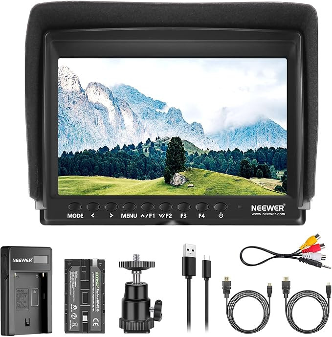 Neewer F100 7 Inch Camera Field Monitor HD Video Assist Slim IPS 1280x800 HDMI Input 1080p with 2... | Amazon (US)
