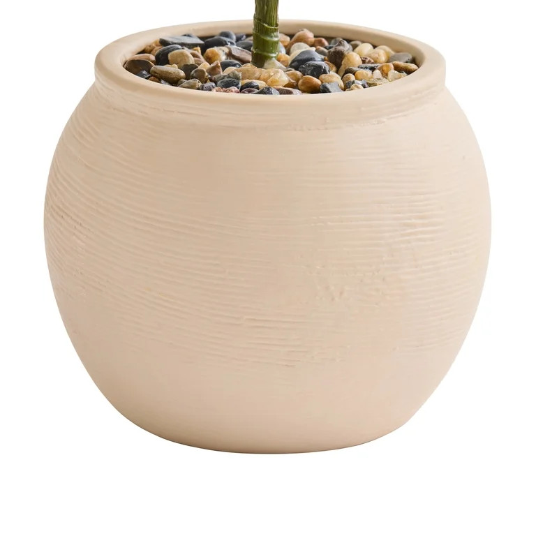 Better Homes & Gardens Realistic Artificial Olive Plant with Tan Ceramic Vase, 15-Inch | Walmart (US)