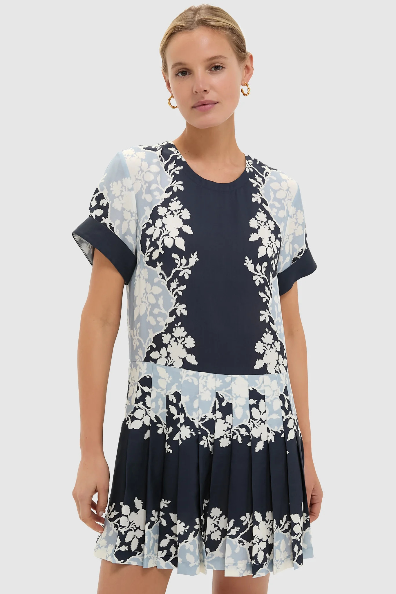 Blue Fog Pleated Liza Dress | Tuckernuck (US)