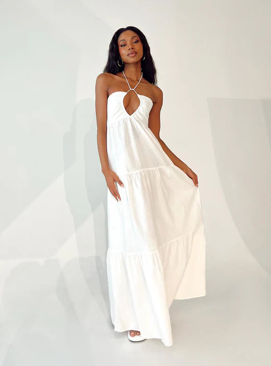 Lincoln Maxi Dress White | Princess Polly US