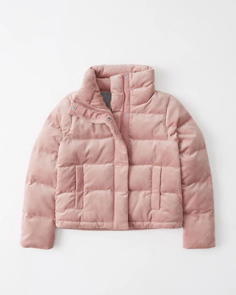 Mini Velvet Puffer Jacket | Abercrombie & Fitch US & UK