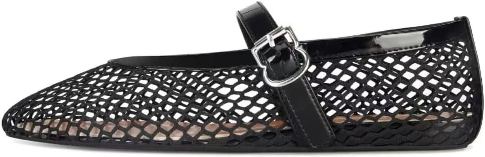 Women's Mesh Ballet Flats Fishnet Ballerina Flats Buckle Strap Mary Jane Flats Causal Daily Dress... | Walmart (US)