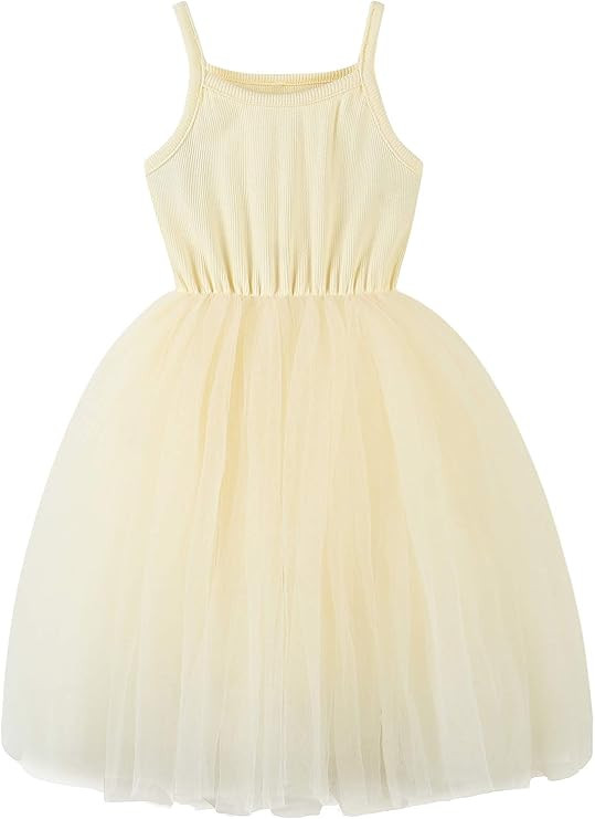 RJXDLT Baby Girls Tutu Dress Infant Tulle Dresses Toddler Sleeveless Sundress | Amazon (US)
