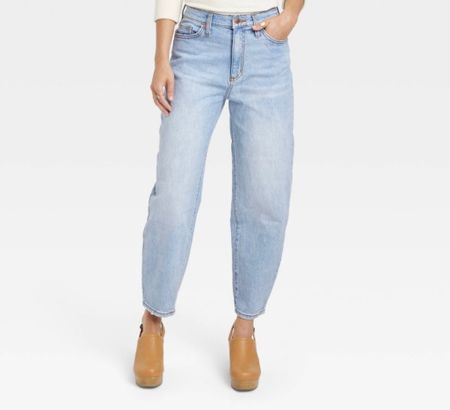Universal Thread high-rise jeans with a balloon cut $25 light wash. At target and petite friendly! 

#LTKsalealert #LTKfindsunder50 #LTKfamily