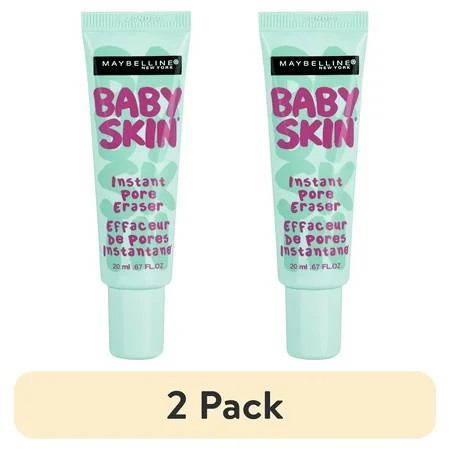 (2 pack) Maybelline Baby Skin Instant Pore Eraser Primer, Clear, 0.67 fl oz | Walmart (US)