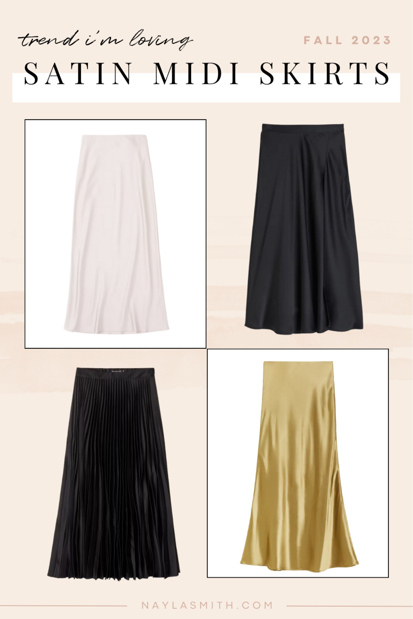 Fall fashion trends I’m loving - satin midi skirts

Fall 2023, maxi skirt, pleated satin skirts


#LTKunder100 #LTKSeasonal #LTKstyletip