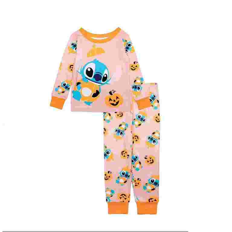 Stitch Halloween Pumpkin Toddler Girl's Character Pajama Set (Size 2T) | Walmart (US)