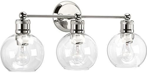 Progress Lighting P300051-104 Hansford Bath & Vanity, 3 Light, Polished Nickel | Amazon (US)