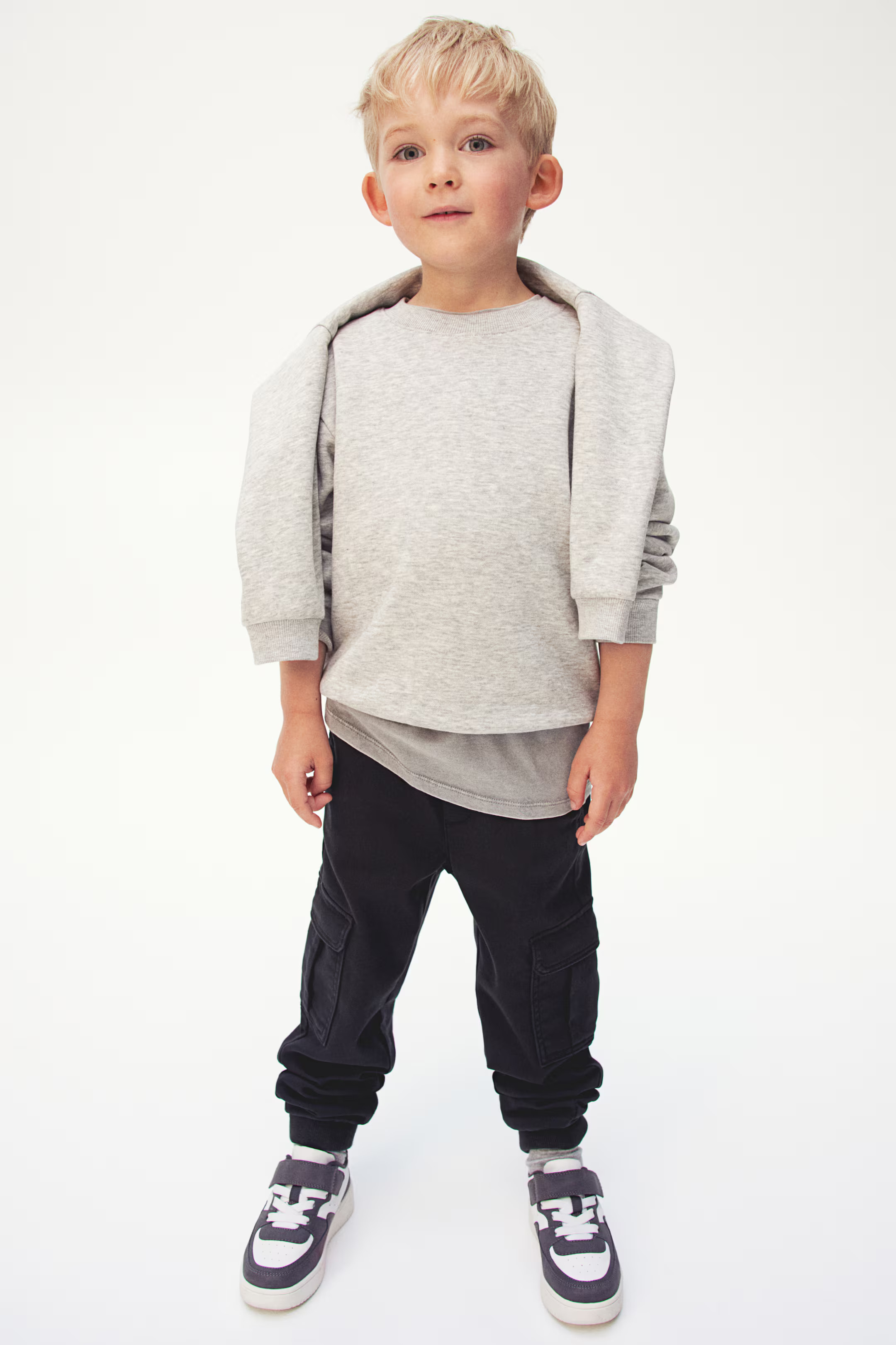 Cargo Joggers - Regular waist - Long - Black - Kids | H&M US | H&M (US + CA)