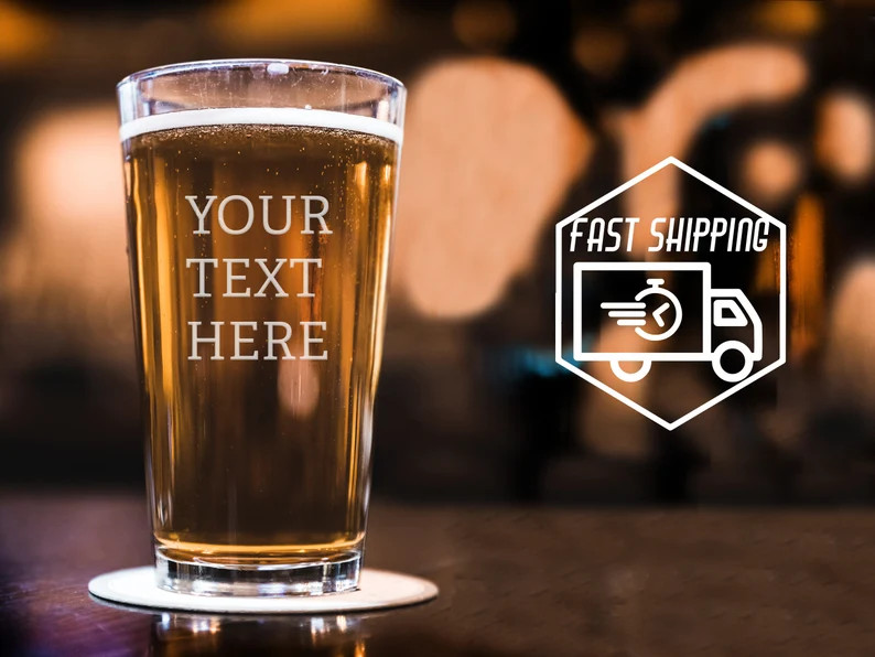 Personalized Pint Glass - Custom Pint Glass - Birthday Gifts - Groomsmen Gifts - Gifts For Him - ... | Etsy (US)