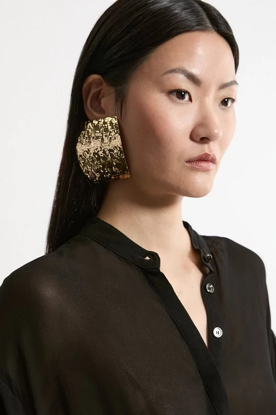 Viscose Georgette Pintuck Woven Blouse | Karen Millen US