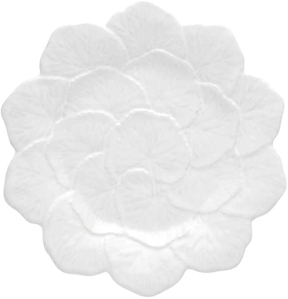 Bordallo Pinheiro Geranium Dessert Plate 22 White, Set of 4 | Amazon (US)