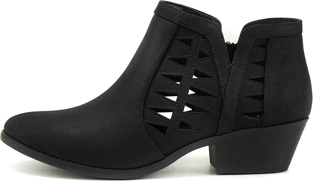 Soda Women's Closed Toe Multi Strap Ankle Bootie | Amazon (US)