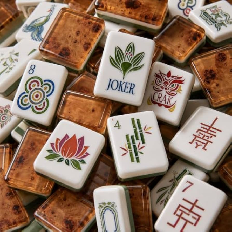 2027 Upgraded Wood Grain Acrylic American Mahjong, 160 Pcs 4-Layer Tiles | Amazon (US)