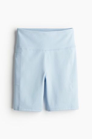 DryMove™ Sports Bike Shorts with Pocket - Steel blue - Ladies | H&M US | H&M (US + CA)
