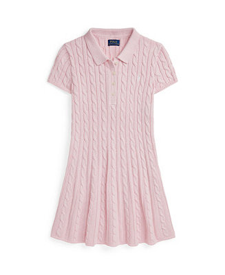 Polo Ralph Lauren Big Girls Cable-Knit Cotton Polo Sweater Dress - Macy's | Macy's