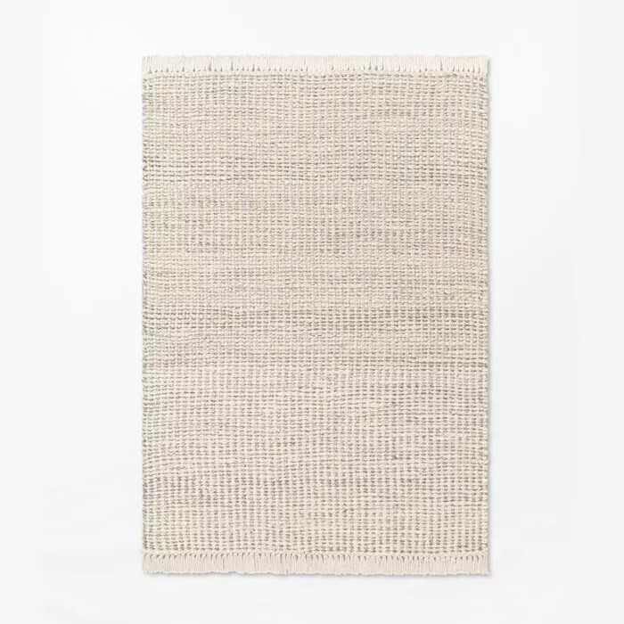 Malibu Woven Jute Rug with Fringe Cream/Gray - Threshold™ designed with Studio McGee | Target