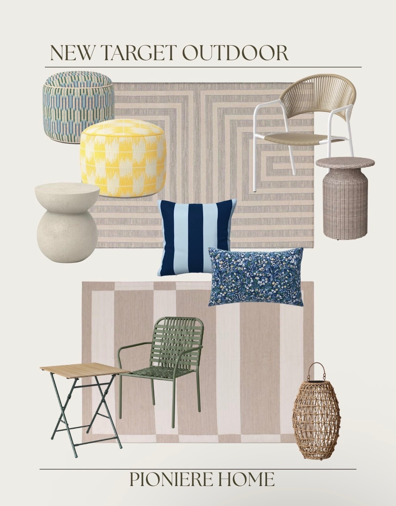 New target outdoor finds. Patio chairs, accent tables, outdoor rugs, outdoor pouf ottomans, throw pillows, spring patio refresh  



#LTKHome #LTKSeasonal