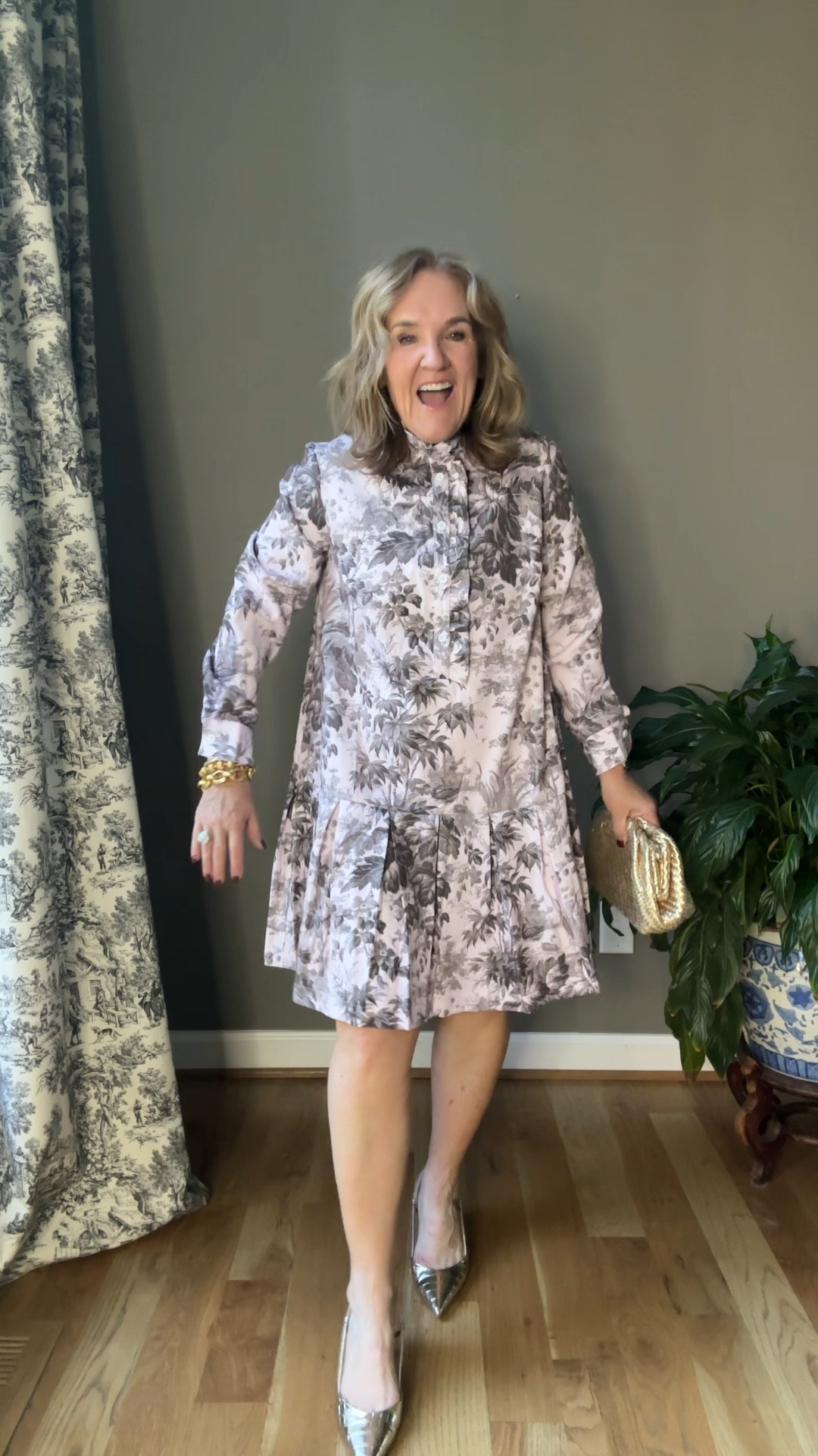 Blush and brown toile dress perfect for fall wedding guest or Thanksgiving. It is amazing quality. I’m in a large, that my regular Amazon size. 

I’m 5’3 ahd normally wear sizes 8/10 M/L

Amazon dress, Amazon fashion, pink dress floral dress Thanksgiving dress fall wedding guest dress, gold purse, Anthropologie bag, gold shoes, gold slingbacks nine West shoes, wedding guest shoes

#LTKFindsUnder100 #LTKHoliday #LTKOver40