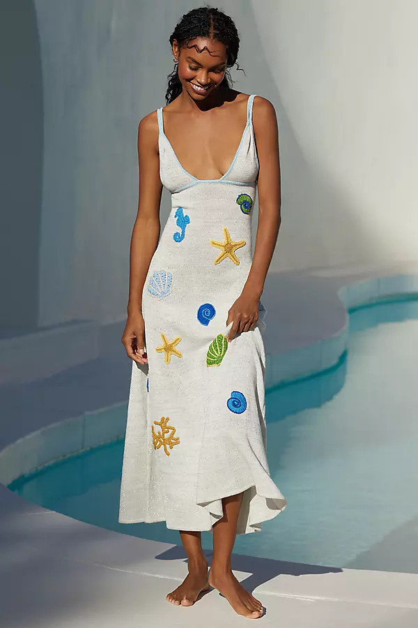 Carolina Seashell Midi Dress | Anthropologie (US)