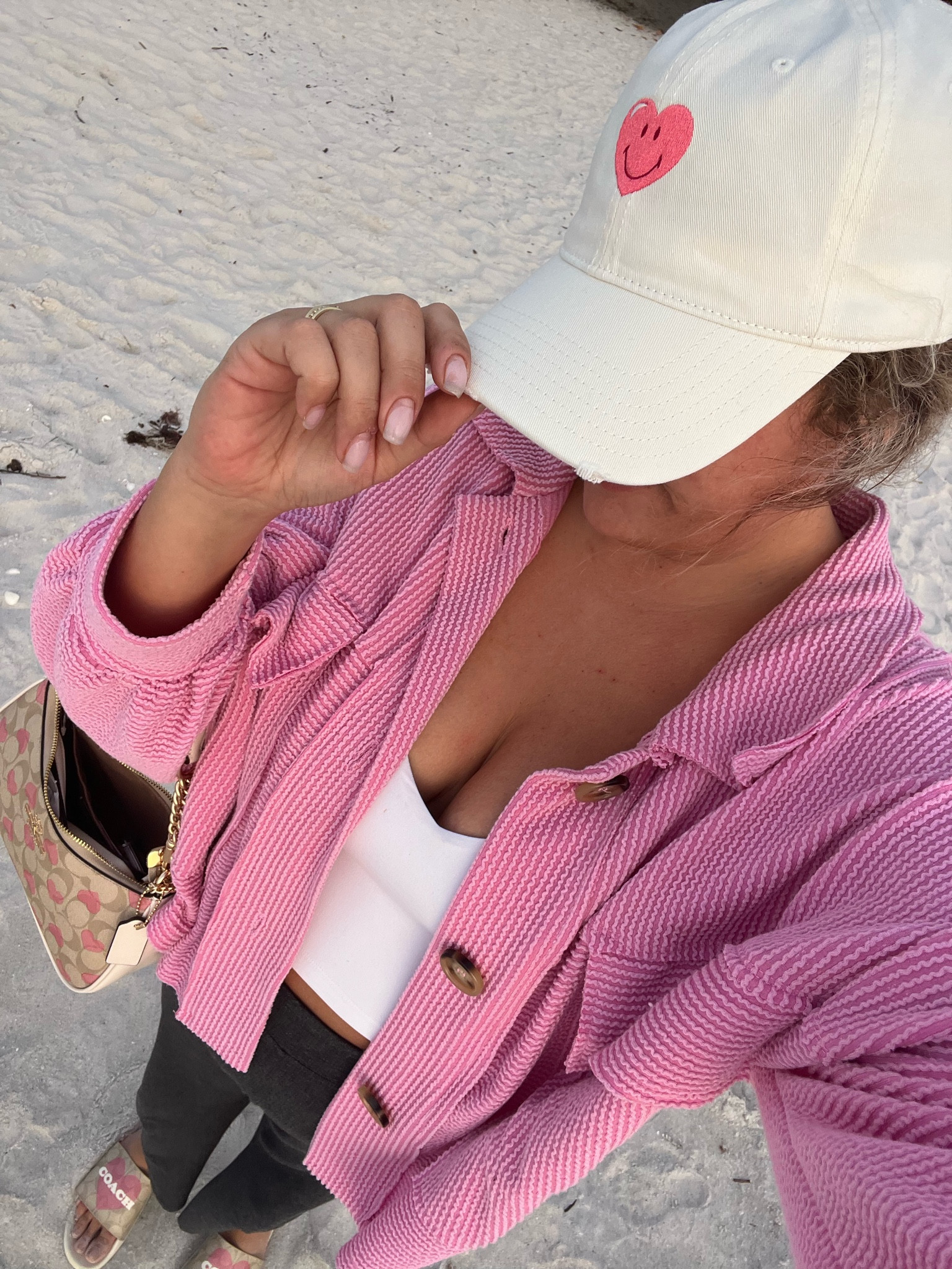 Valentine’s Day heart hat and pink shacket from vici collection, Valentine’s Day outfit, casual February vday look 

#LTKfindsunder50 #LTKSeasonal #LTKstyletip