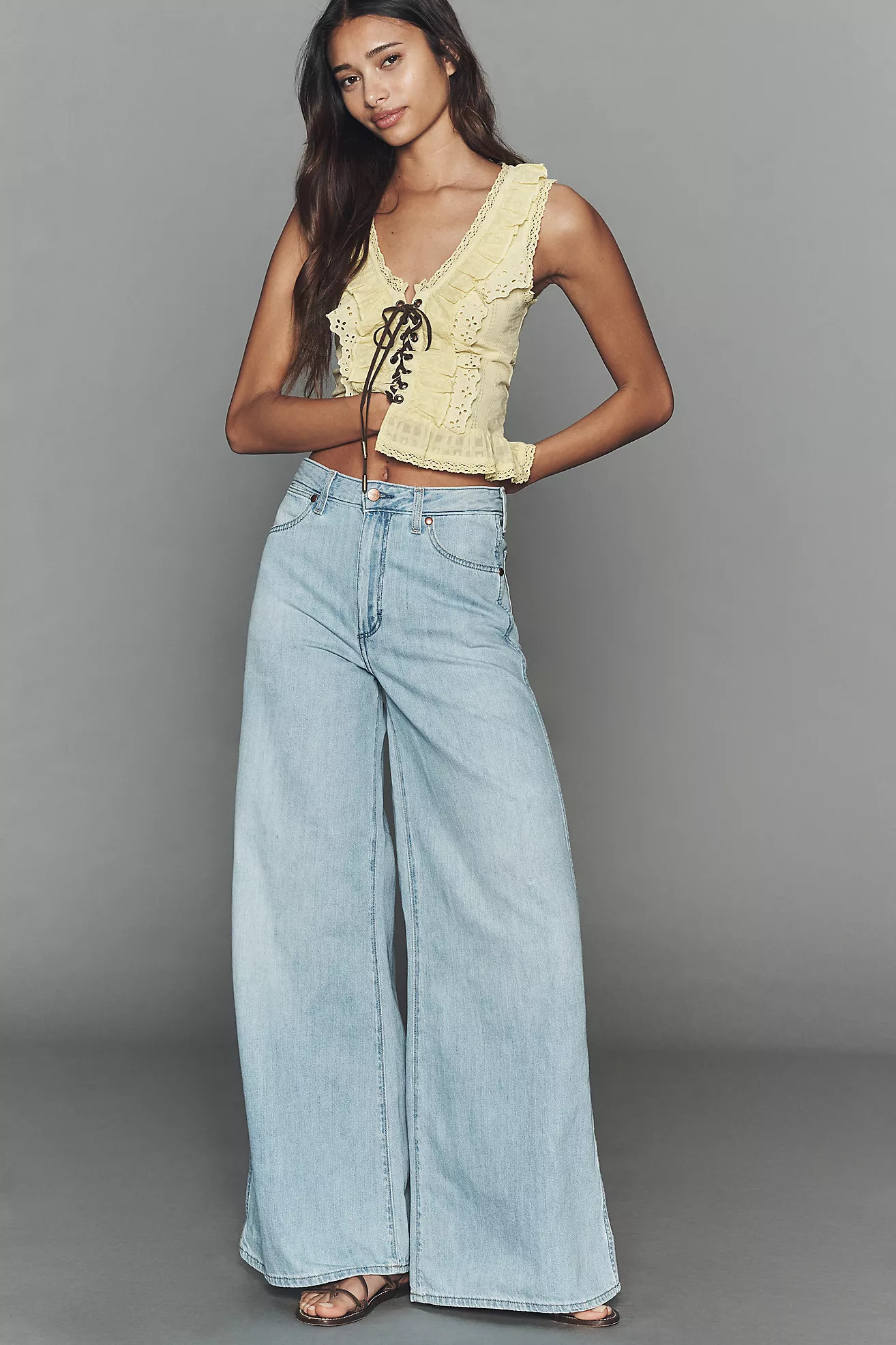 Wrangler Canyon Trophy High-Rise Wide-Leg Jeans | Anthropologie (US)
