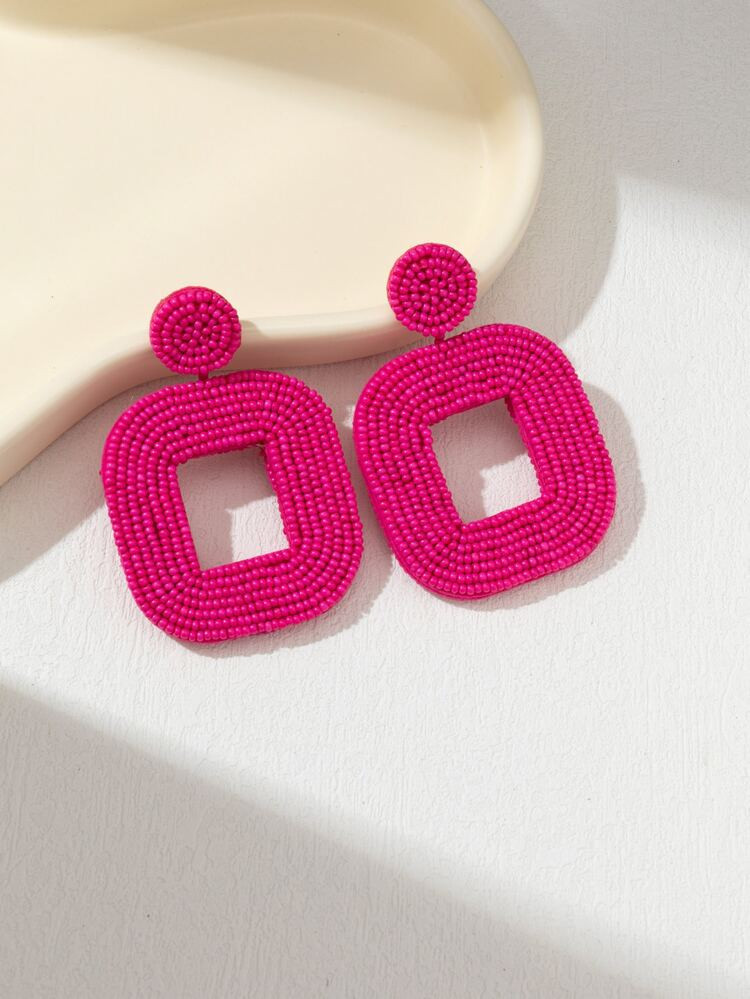 Bead Decor Square Drop Earrings
       
              
              $4.30        
    (100+)
   ... | SHEIN