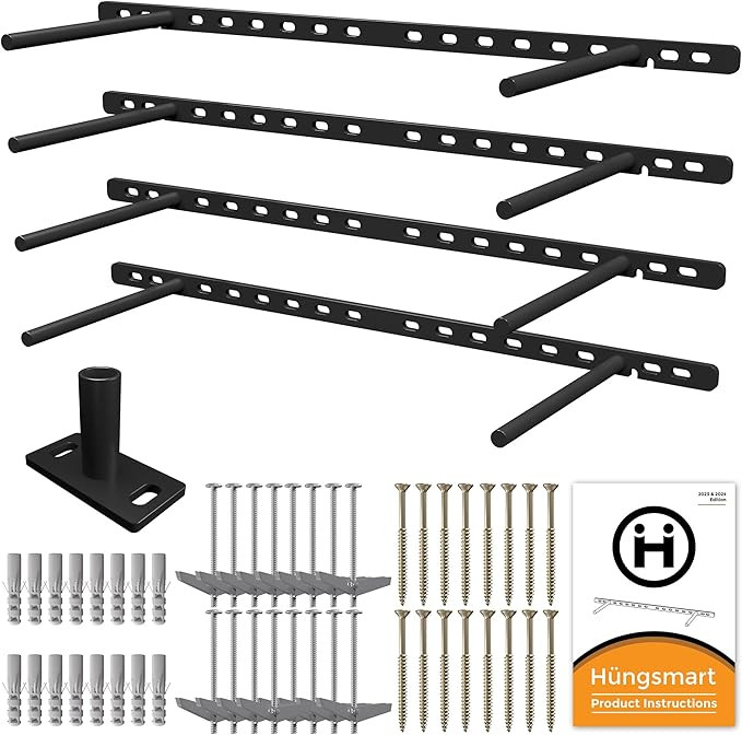 (Set of 4) 22 x 3/4 inch Floating Shelf Brackets Designed for 1 inch Thick Custom Shelves, Hidden... | Amazon (US)