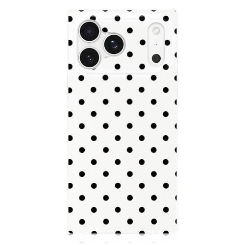 Flaunt Official Square Protective Case - Compatible with iPhone 17 Pro Max - Compatible with MagSafe & Wireless Charging - Drop-Tested & Shockproof - (White Polka Dot) | Amazon (US)