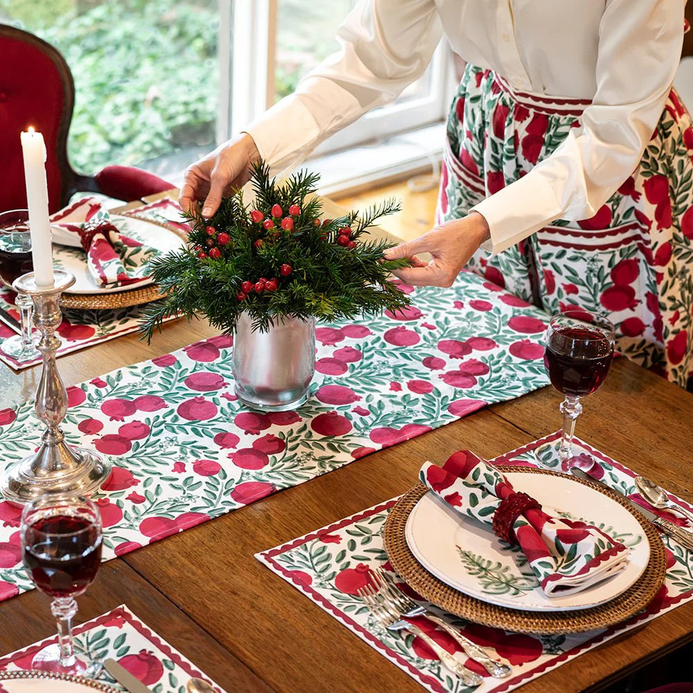 Pomegranate Vine Table Runner | Pomegranate