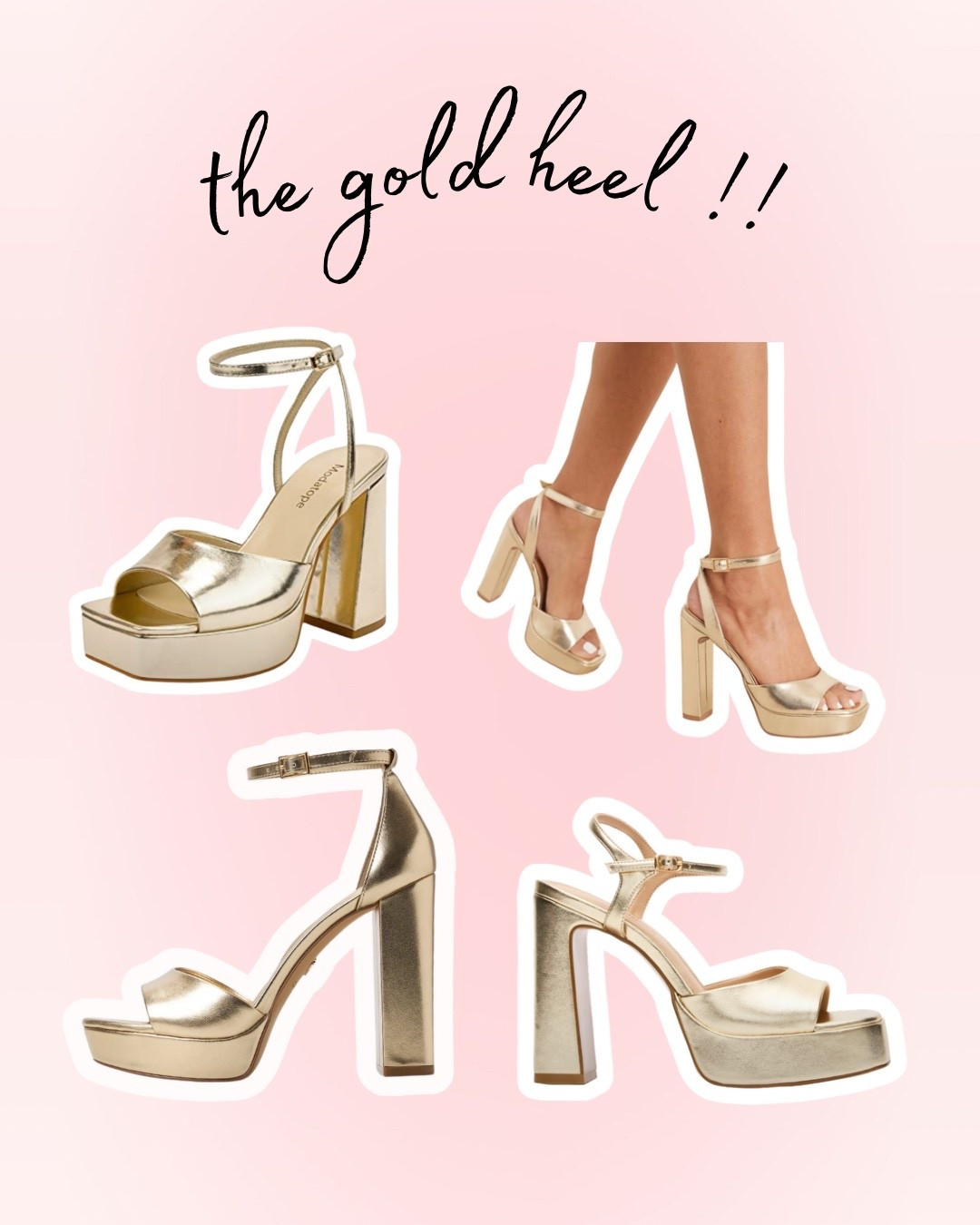 links to gold shoes that are almost identical to my own!🌟💛✨