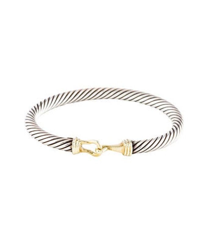 David Yurman Two-Tone Cable Classic Buckle Bracelet silver David Yurman Two-Tone Cable Classic Buckle Bracelet | The RealReal